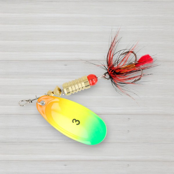 Блешня обертова ZEOX Dominator № 3, 6г, колір 014 Fluo Tiger